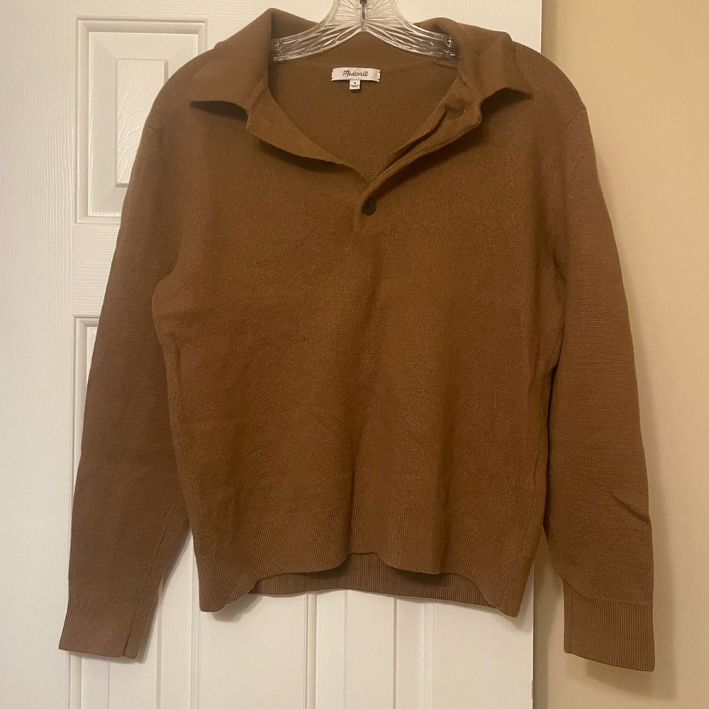 Madewell Womens M Davie Polo Sweater